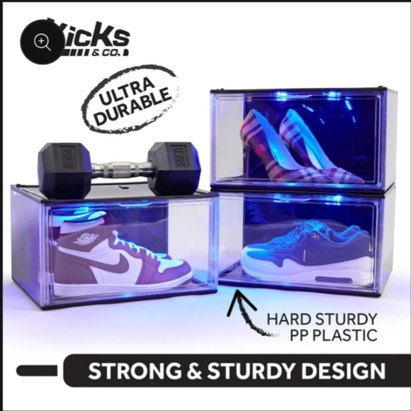 Kicks & Co. Stackable Storage LED Sneaker Display Case - Picture 3 of 5